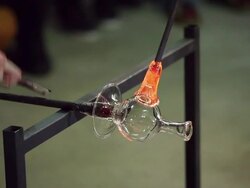 Glass making Stock Footage