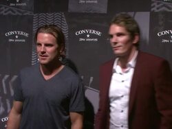 Brad Richards and Loui Eriksson at John Varvatos and Converse celebrate the launch of the Converse by John Varvatos Weapon Stock Footage