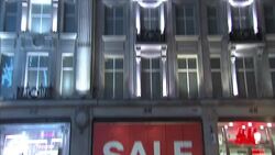 Oxford Street early morning before sales open News Clip