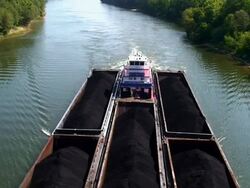 Tugboat River Traffic Stock Footage