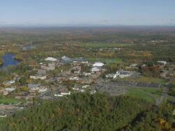 WS ARIEAL ZI View of University of Maine campus / Maine, United States Stock Footage