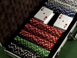 HD DOLLY: Poker Chip Case Stock Footage