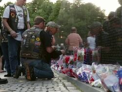 Candlelight Vigil Held Ahead Of Memorial Day At Vietnam Memorial Stock Footage