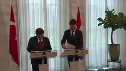 CLEAN : Turkish PM slams hypocritical calls to open borders News Clip