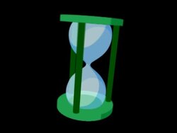 Hourglass 3d with alpha (PAL NTSC) Stock Footage
