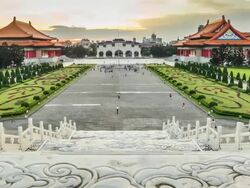 Chang Kai Shek (CKS) Memorial Hall Stock Footage