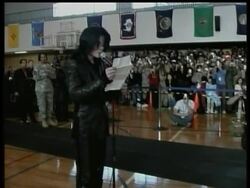 Michael Jackson visited a U.S. Army base in Japan to show his appreciation for the service men and women News Clip