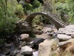 Geghard monastery, view of the Azat river Stock Footage