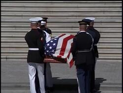 Sen. Robert C. Byrd is making his final sojourn to a Senate chamber that for 51 years echoed with his impassioned speeches. Byrd, who died Monday at age 92, was to lie in repose for six hours in the Senate chamber. News Clip