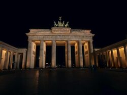 Brandenburg Gate - time lapse Stock Footage