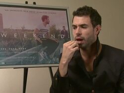 INTERVIEW: Tom Cullen on the similarities of himself and his character at the Weekend Interviews at London England. (Footage by WireImage Video/Getty Images Entertainment Video) Stock Footage