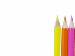 HD DOLLY: Color Pencils On White Background Stock Footage