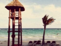 Super 8mm, beach at Playa del Carmen, part 2 Stock Footage