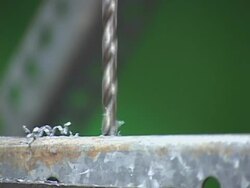 Drill machine making a hole Stock Footage
