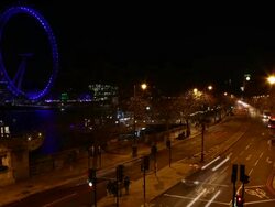 London, Embankment and Big Ben at night. Time lapse. Stock Footage