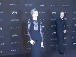 Evan Rachel Wood at 2014 LACMA Art+Film Gala Honoring Barbara Kruger And Quentin Tarantino Presented By Gucci Stock Footage