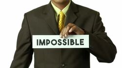 Businessman cut the paper for turning word 'IMPOSSIBLE' into 'POSSIBLE' Stock Footage