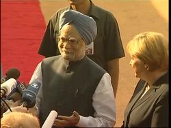 Merkel at wreath laying ceremony News Clip