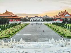 Chang Kai Shek (CKS) Memorial Hall Stock Footage