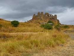 Amberd castle, view of the castle Stock Footage