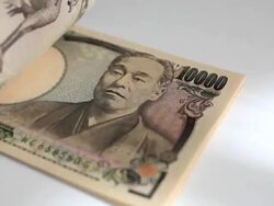Japanese 10000 yen. Stock Footage