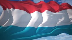 Flag of Luxembourg Stock Footage