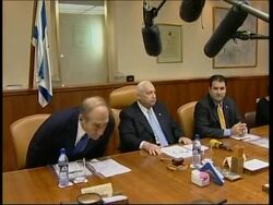 Sharon and ministers hold weekly cabinet meeting News Clip