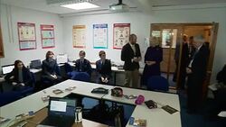 Camilla visits Newmarket Academy in Suffolk. News Clip