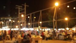 Anonymous crowd in Walking Street Stock Footage