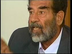 Defiant Saddam Hussein's first court appearance News Clip