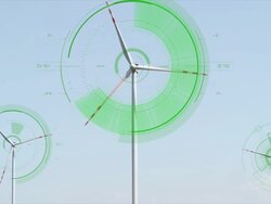Modern Wind Turbines Stock Footage