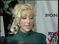 Aguilera hosts Rock the Vote News Clip