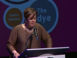 SPEECH - Anna Deavere Smith at Broad Stage Director Dale Franzen Announces Jazz Council And $2.5 Million In Lead Gifts For Artistic Incubation Stock Footage