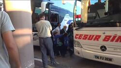Refugee families at Antakya bus terminal News Clip