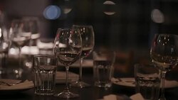 Waiter Setting The Table In Restaurant Stock Footage