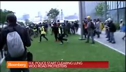 Hong Kong Police, Protesters Clash in Admiralty News Clip