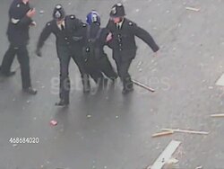 Injured Police Officer Carried Away By Colleagues News Clip