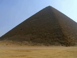 WS PAN View of Snofru's red pyramid / Dahshur, Egypt Stock Footage