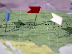USA Map Stock Footage