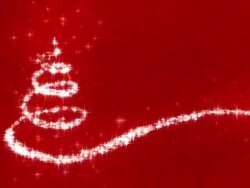 Abstract Christmas tree on red background Stock Footage