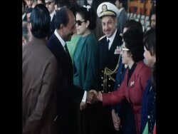 SYND 26/02/74 PRESIDENT SADAT OF EGYPT LEAVES INDIA FOR BANGLADESH News Clip