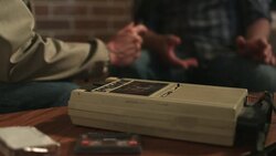 Old cassette recorder used by journalist for interview Stock Footage