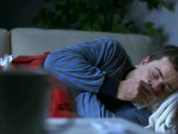 HD: Man With Cold Struggling Through The Night Stock Footage