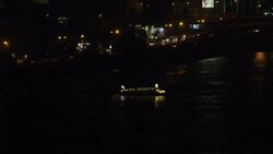 Pleasure boats at night on the River Nile News Clip