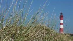 Lighthouse in the dunes Stock Footage