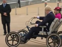 Boris Johnson riding tandem bike News Clip