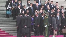 CLEAN : Hollande arrives for sales trip in China News Clip