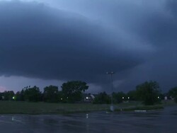 Lightning from supercell cloud, WA, USA Stock Footage