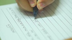 Hand Writing Slow Motion Stock Footage