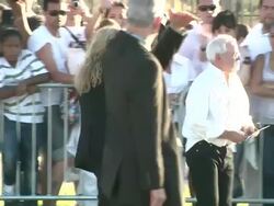 Michael Jackson Private Viewing For Invited Guests At Forest Lawn Cemetery Stock Footage